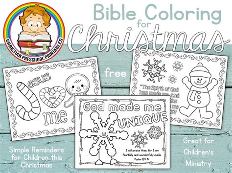 christmas story theme pages christian preschool printables