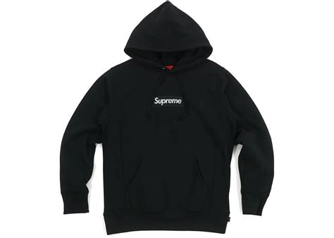 supreme box logo hooded sweatshirt black fw