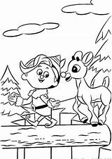 Rudolph Reindeer Nosed Coloriage Sheets Naso Rosso Renne Hermey Colorat Ausmalbilder Nez Nouveaux Amis Renna Nariz Tulamama Planse Cucciolo Reno sketch template