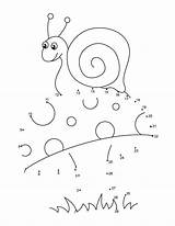 Dots Connect Numbers 30 Dot Coloring Worksheets Printable Pages Math 20 Number Mushroom Kids Snail Join Creation Clipart Worksheet Color sketch template