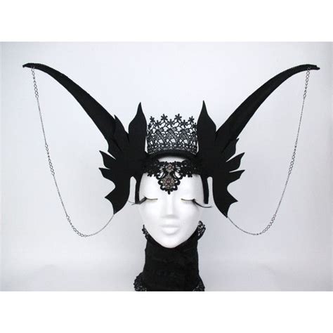 Devilish Black Horns Headdress Vampire Gothic Pirates Hair