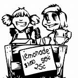 Lemonade Stand Drawing Coloring Clipartmag sketch template