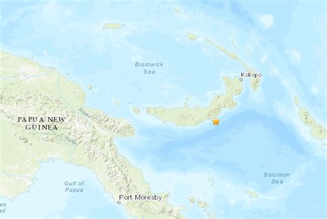 Papua New Guinea Earthquake Magnitude 5 4 Quake Strikes Off Island