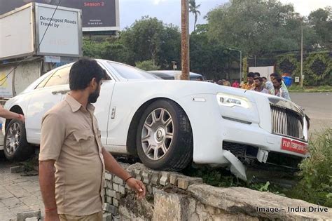 brand  rolls royce ghost worth rs  crore crashed