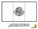 Flag Mexico Coloring Mexican Printable Pages Flags Color Print Kids Countries Outline Sheet Drawings Sheets Clipart Drawing Indian Yescoloring States sketch template