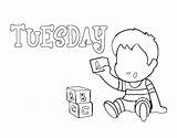 Tuesday Coloring Coloringcrew sketch template