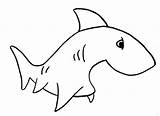 Coloring Shark Simple Drawing Pages Baby Line Kids Color Clipart Draw Sharks Tooth Clip Clipartmag Library Cliparts sketch template