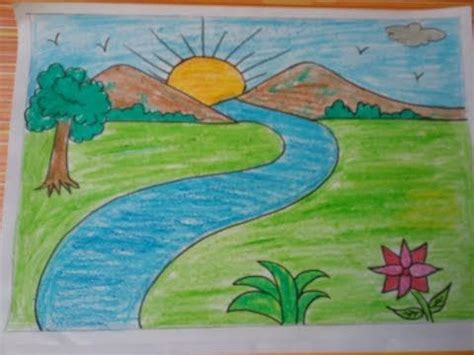 draw  landscape kids drawingmountainsdrawing  basic