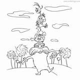 Lorax Truffula Seuss sketch template