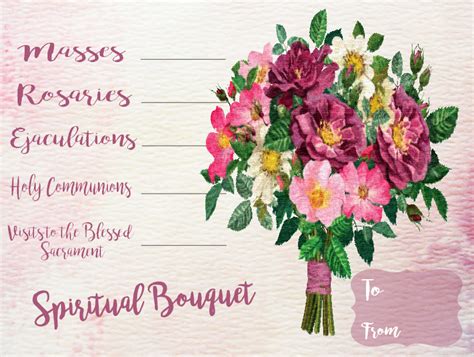 spiritual bouquet printable