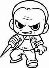 Walking Dead Coloring Pages Merle Chibi Draw Drawing Step Dragoart Dixon Book Cartoon Daryl Boy Guide Adult Mermaid Books Michael sketch template