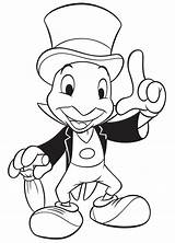 Pinocchio Jiminy Grilo Falante Coloriage Colorier Personnages Contes Tudodesenhos Geppetto Clipground sketch template