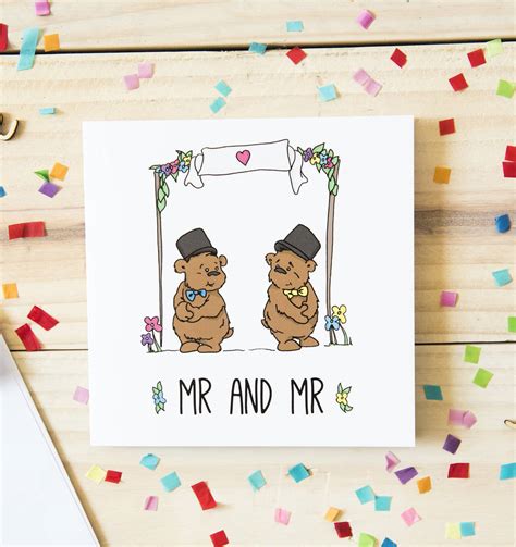 Mr And Mr Wedding Card For Same Sex Couples By Ugly Duck Books