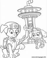 Patrol Coloring Paw Pages Zuma Tower Skye Behind Printable Print Color Prints sketch template