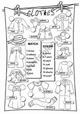 Clothes Worksheet Worksheets Esl Vocabulary Preview sketch template