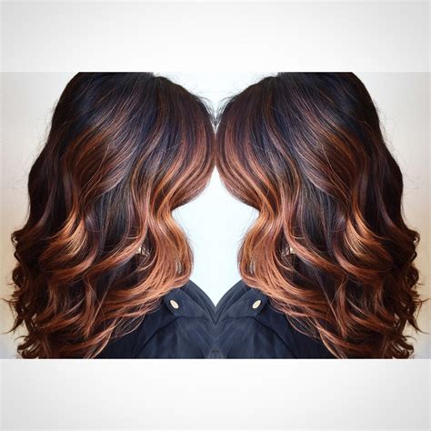 copper balayaged ombre hair styles balayage hair hair beauty cat
