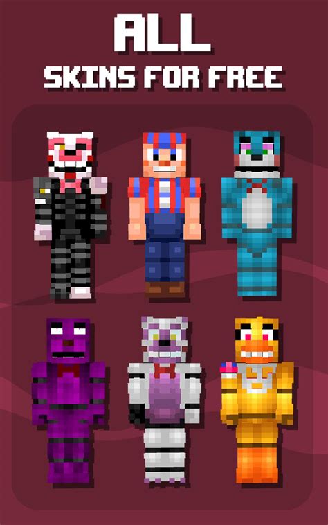 skins fnaf  minecraft  android apk