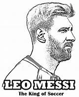 Soccer Coloring Pages Players Messi sketch template