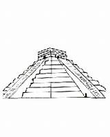 Coloring Pyramid Mayan Template Sketch Kids Getdrawings Drawing sketch template