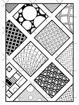 Zentangle Squares Doodle Pattern Wall Patterns Designs Redbubble Features çizimler Desenler çizim sketch template