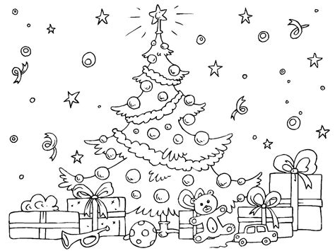 christmas tree coloring page  printable coloring pages  kids
