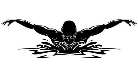 swimmer silhouette images stock  vectors adobe stock