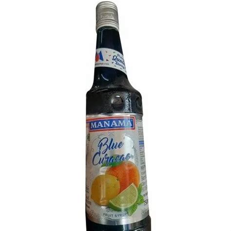 bottle manama blue curacao fruit syrup packaging size  ml  rs bottle  madurai