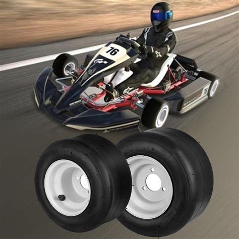 vevor  pcs  kart wheel  stud   rim tyre fast steel slider ebay