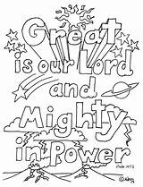 Coloring Psalm Pages Psalms Kids Great Awana Bible Color Lord Sheets Sparks Printable Colouring Verse Power Sunday School Print Mighty sketch template