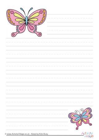 butterfly stationery writing paper printable stationery writing