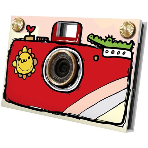 paper shoot hand drawing camera red  bh photo video