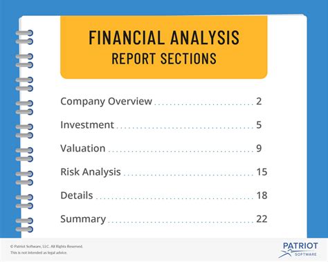 financial analysis report steps sections