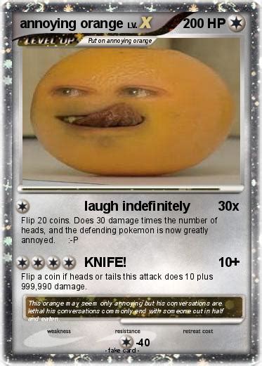 pokemon annoying orange   laugh indefinitely  pokemon card