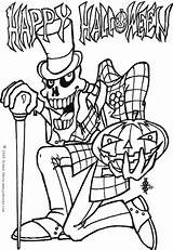 Coloring Pages Color Skeleton Print Halloween Man Kids Printable Scary Hellokids Monster Happy Online sketch template