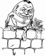 Humpty Dumpty Nursery sketch template