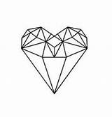 Diamond Heart Drawing Shaped Tattoo Animated Cartoon Small Drawings Getdrawings Geometric Ultimate Diamonds Paintingvalley Tattoodaze sketch template