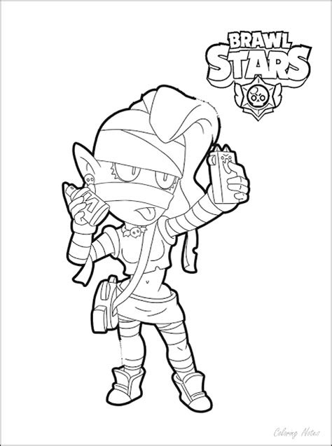 coloring pages brawl stars emz star coloring pages coloring pages color
