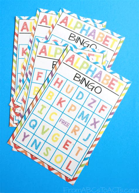 printable alphabet bingo  kids  abcs  acts alphabet bingo