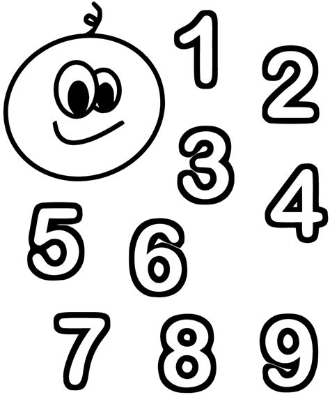numbers   color  children numbers kids coloring pages