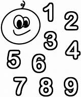Numbers Coloring Color Kids Printable Print Pages Children sketch template