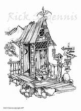 Outhouse Outhouses sketch template