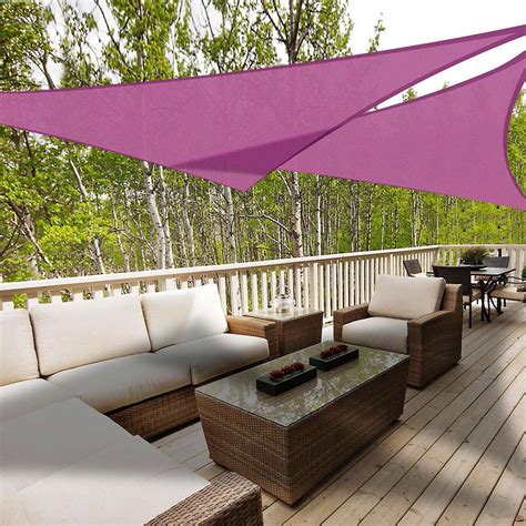 yescom   uv block triangle sun shade sail outdoor patio pool