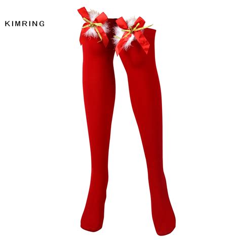 kimring romantic christmas stockings sexy warm thigh high over the knee