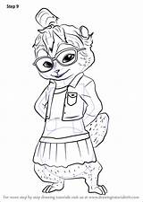 Jeanette Pages Coloring Chipettes Chipmunks Alvin Draw Drawing  Chipmunk Pdf sketch template