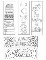 Bookmarks Coloring Bookmarker Libraries Lesezeichen Markers Separadores Ausdrucken Words Separador Modèle Signet Signets sketch template