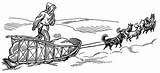 Sled Husky Hundeschlitten Keesh Slitta Cani Trineos Inuit Tirados Alaskan Siberian Eskimo Canadian Kayak Musher Cartoni Sleigh Traineau 42x Zeichentrick sketch template
