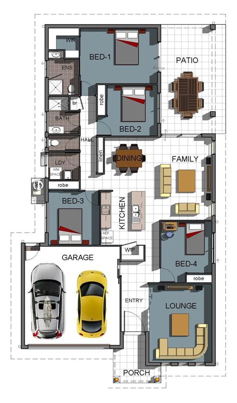 house plan  bedroom double garage homeplancloud