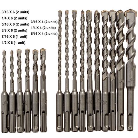 pcs sds  drill bit rotary hammer concrete masonry drill bits carbide tip ebay