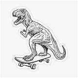 Skateboard Rex sketch template
