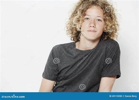 young teenage boy  studio stock photo image
